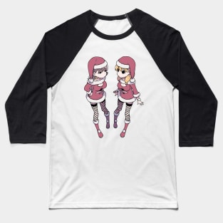Anime Girls Chrismas Costumes Manga Special Baseball T-Shirt